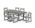 POLYWOOD EDGE Sling 7-Piece Dining Set in Slate Grey / Birch