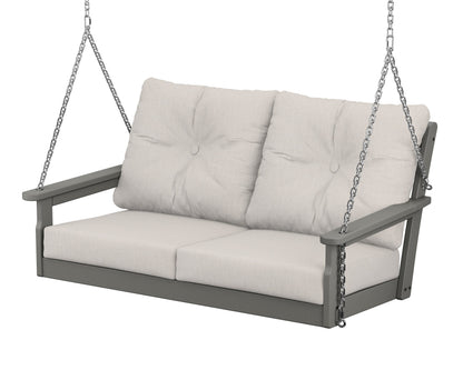 POLYWOOD Vineyard Deep Seating Swing in Slate Grey / Cast Ash