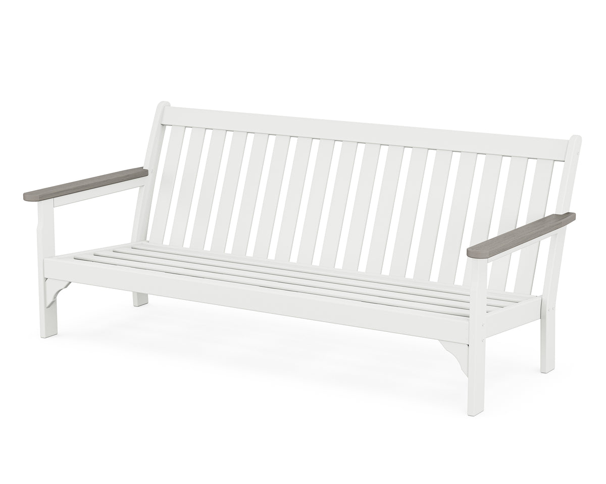POLYWOOD Vineyard Sofa Frame in White / Driftwood