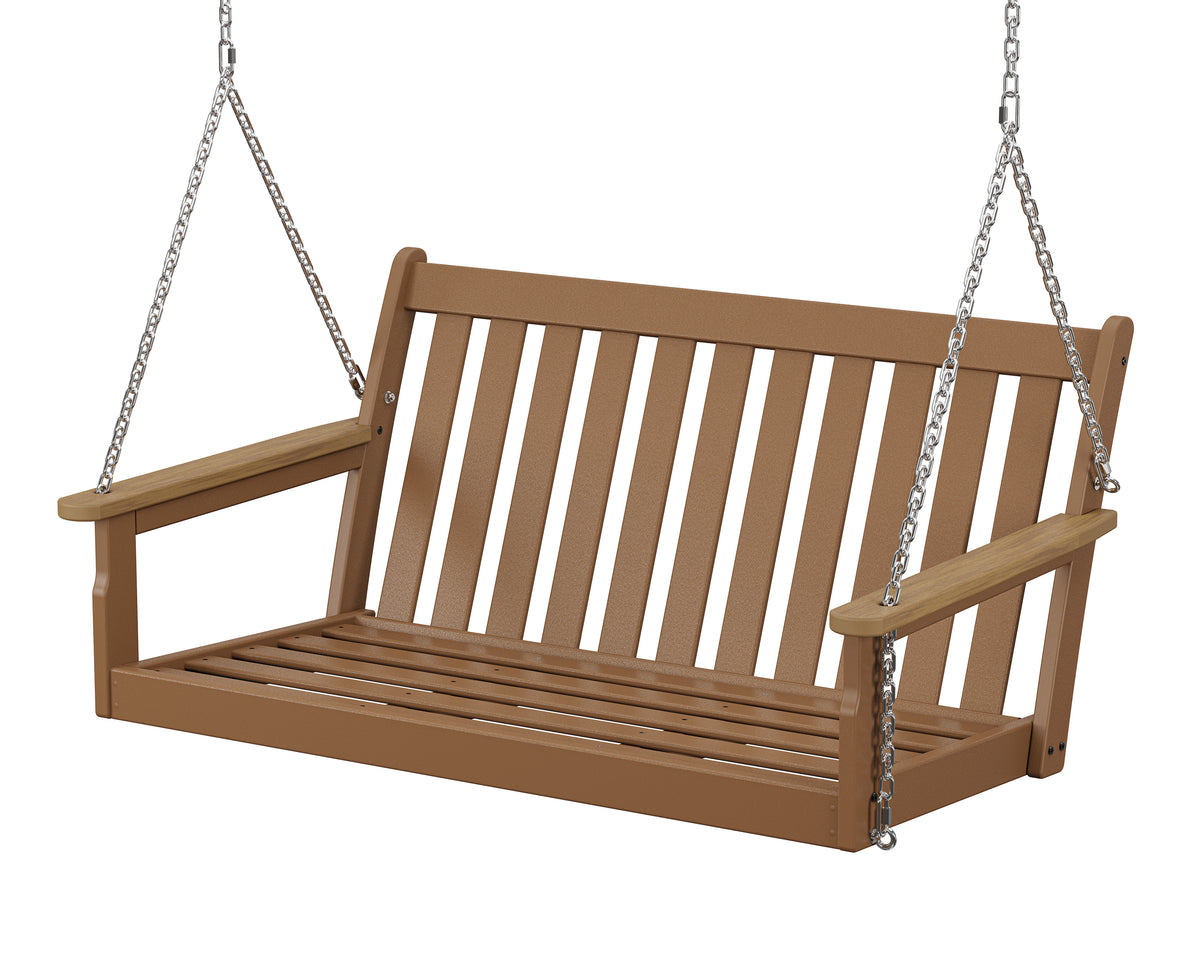 POLYWOOD Vineyard Deep Seating Swing Frame in Teak / Natural