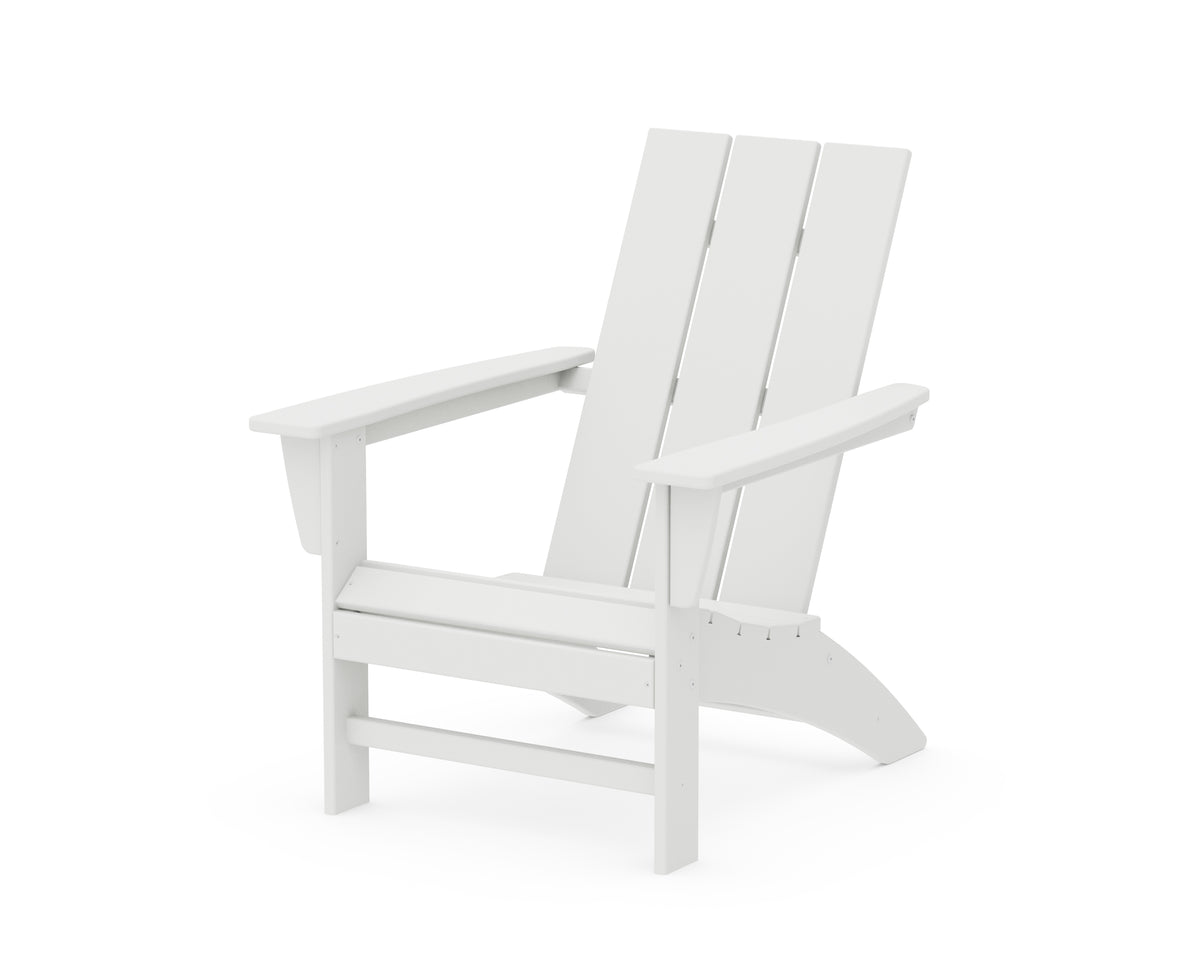 POLYWOOD Modern Adirondack Chair in White