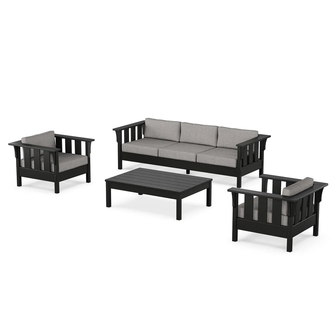 POLYWOOD Acadia 4-Piece Deep Seating Set with Loveseat