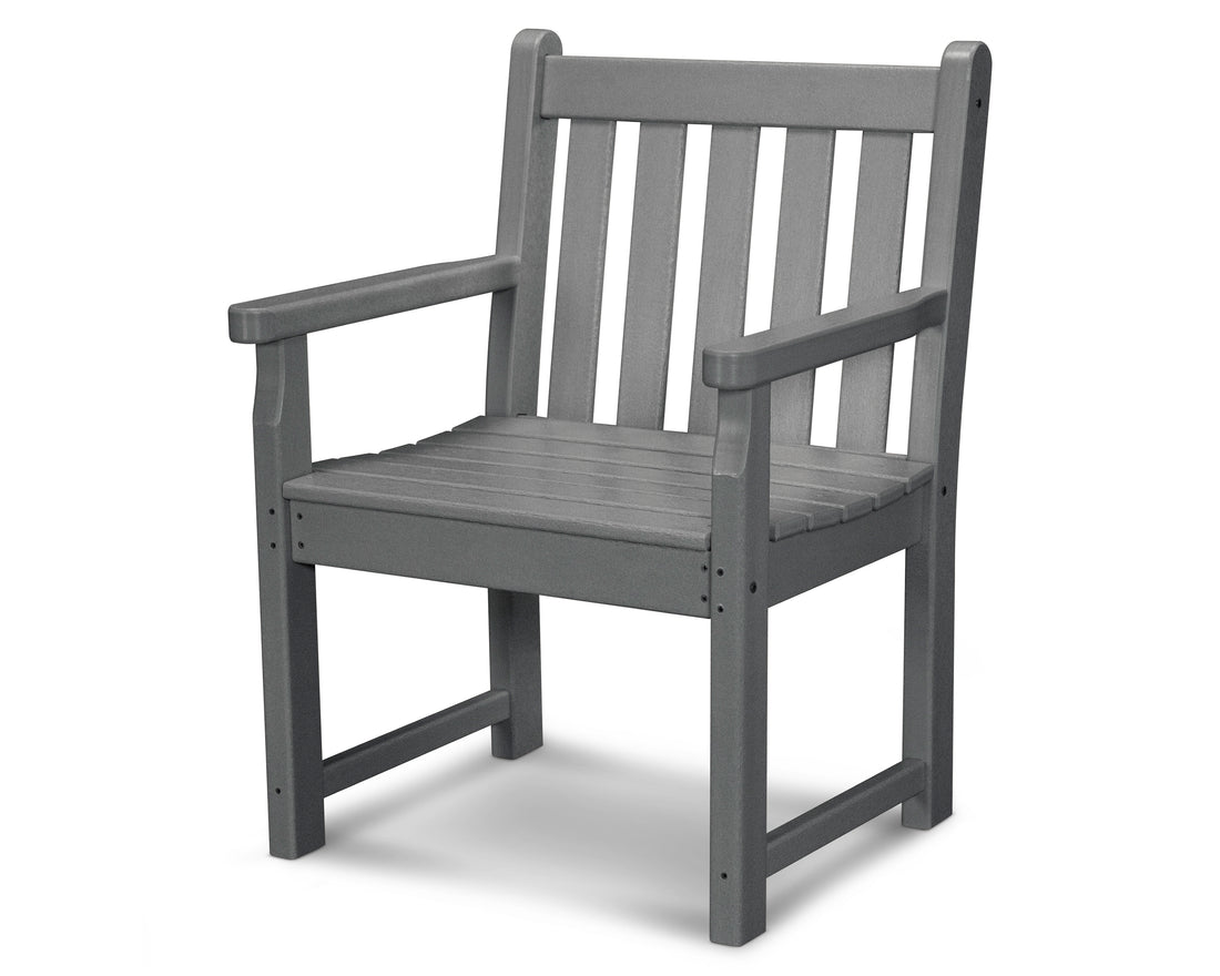 POLYWOOD Traditional Garden Arm Chair in Slate Grey