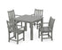 POLYWOOD Traditional Garden 5-Piece Parsons Dining Set in Slate Grey