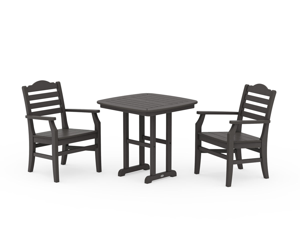 POLYWOOD Savannah 3-Piece Dining Set in Vintage Coffee