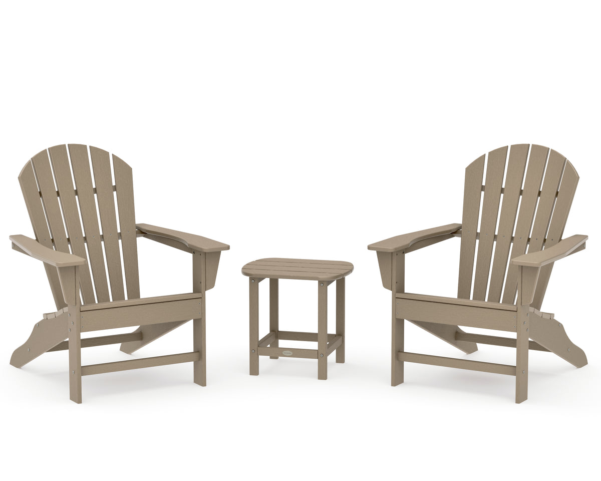 POLYWOOD South Beach Adirondack 3-Piece Set in Vintage Sahara
