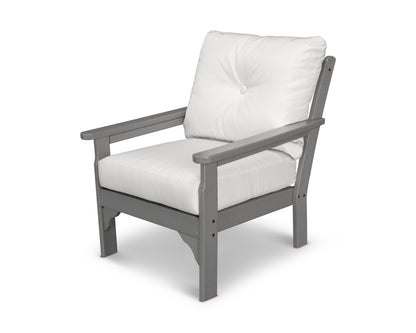 POLYWOOD Vineyard Deep Seating Chair in Slate Grey / Natural