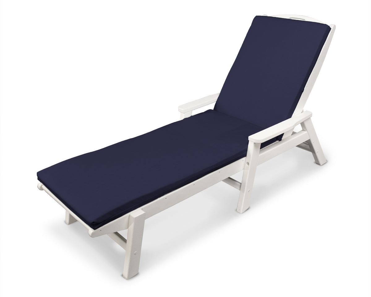 POLYWOOD Ateeva 72" x 22" Outdoor Chaise Lounge Cushion in Navy