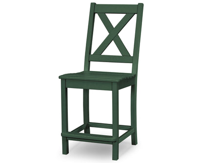 POLYWOOD Braxton Counter Side Chair in Green