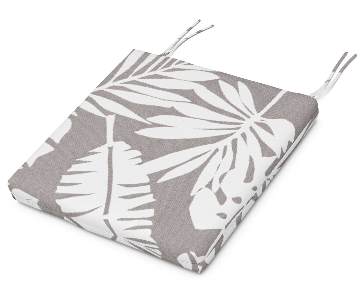 POLYWOOD South Beach Seat Cushion - 17"D x 20"W x 2.5"H in Leaf Grey Mist