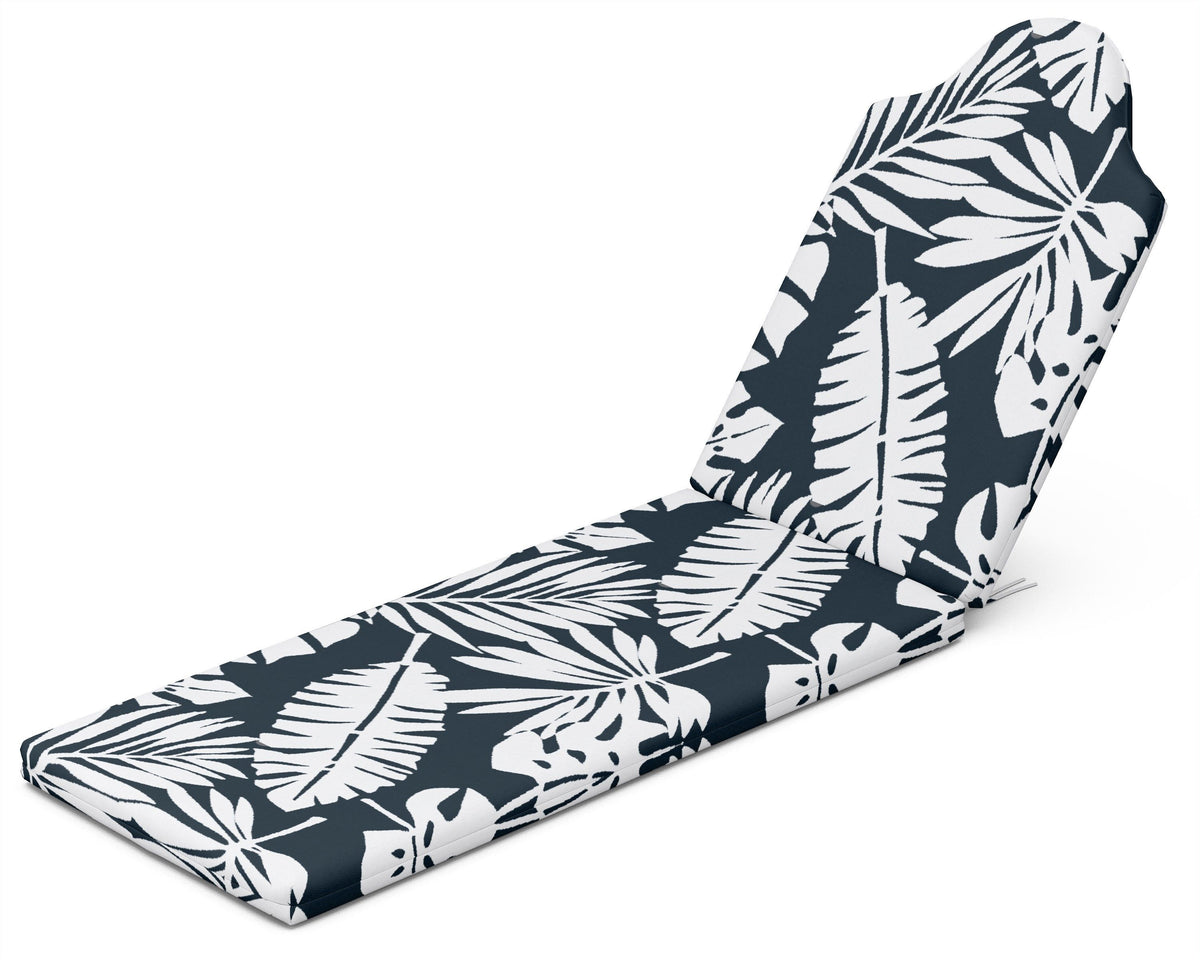 POLYWOOD Chaise Cushion in Leaf Marine Indigo
