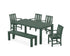 POLYWOOD Mission 6-Piece Parsons Dining Set with Bench in Green