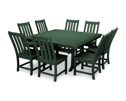 POLYWOOD Vineyard 9-Piece Dining Set in Green