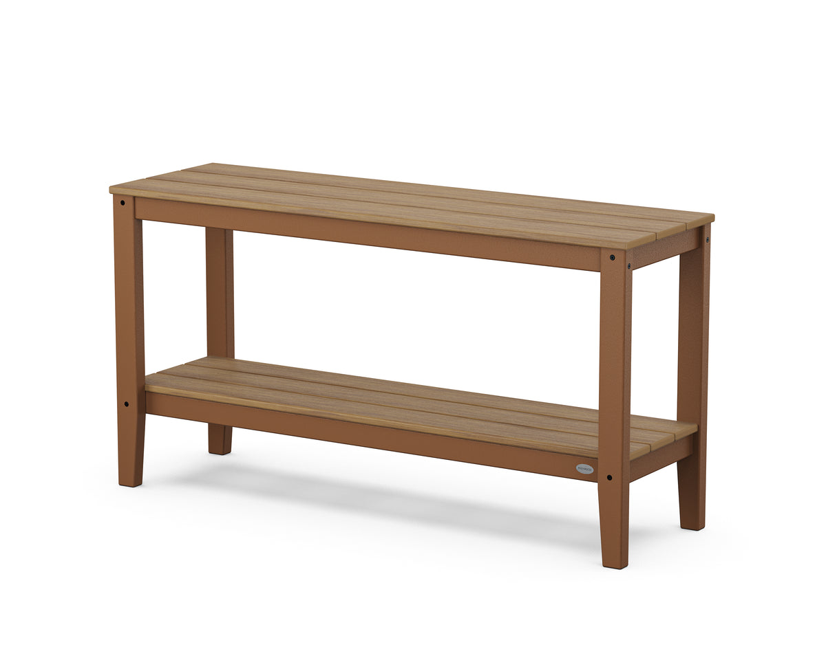 POLYWOOD Newport 55" Console Table in Teak / Natural