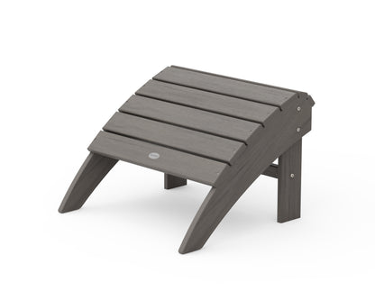 POLYWOOD Vineyard Curveback Adirondack Ottoman in Driftwood