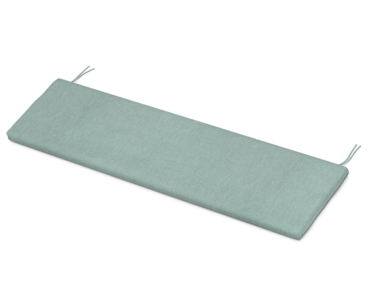 POLYWOOD Bench Seat Cushion - 17.25"D x 56.5"W x 2.5"H in Glacier Spa