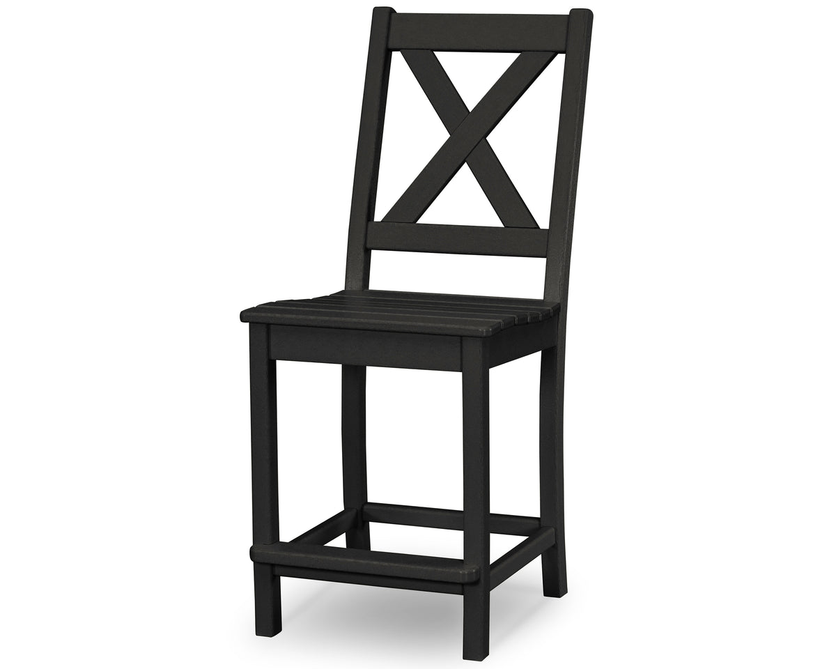POLYWOOD Braxton Counter Side Chair in Black