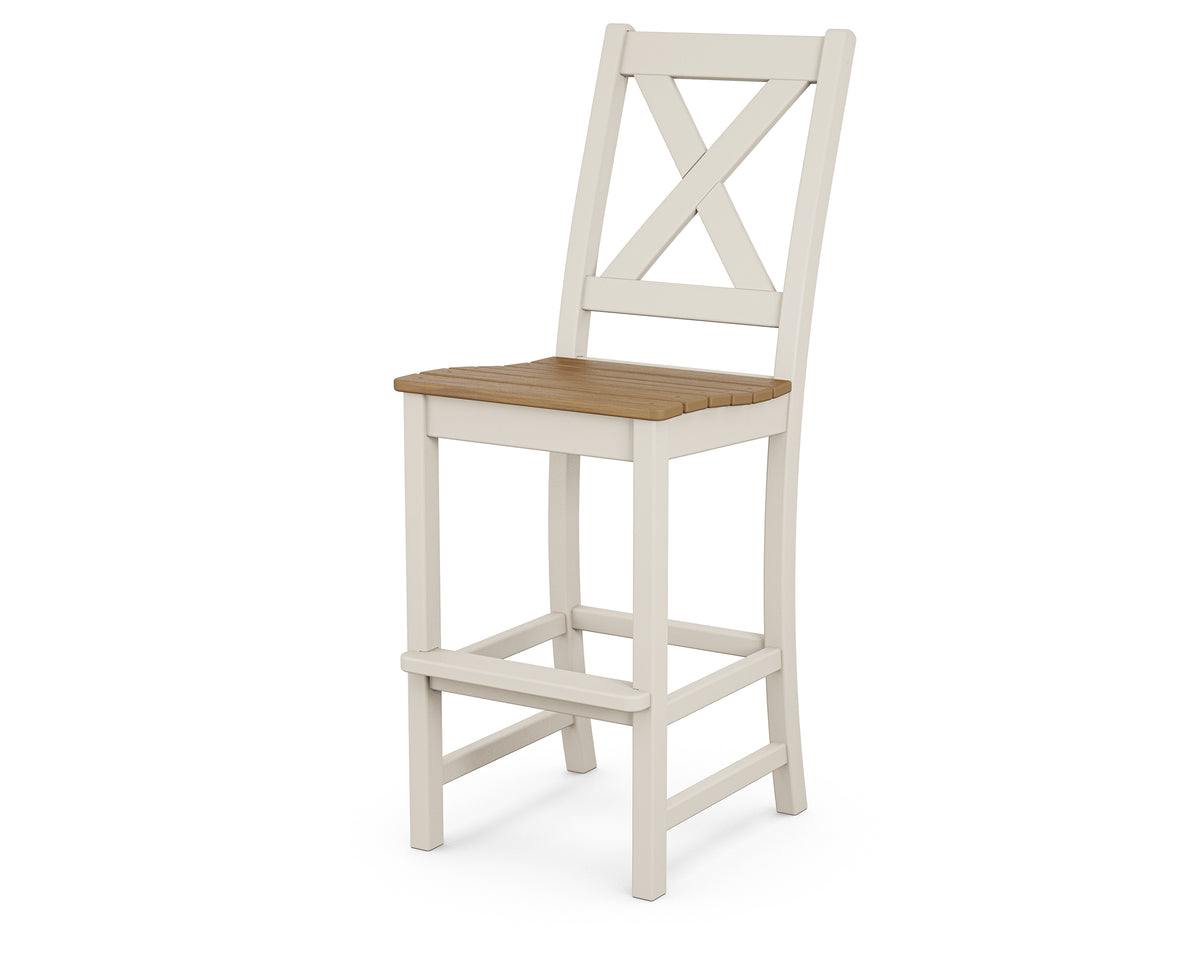 POLYWOOD Braxton Bar Side Chair in Sand / Natural