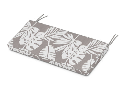 POLYWOOD Chinoiserie 48" Bench Seat Cushion in Leaf Grey Mist