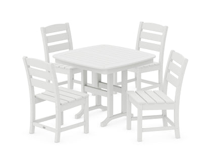 POLYWOOD Lakeside 5-Piece Side Chair Dining Set in White