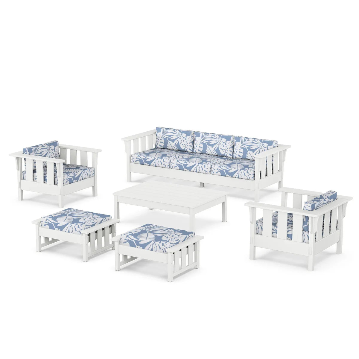POLYWOOD Acadia 6-Piece Lounge Sofa Set