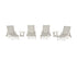 POLYWOOD Coastal Chaise 6-Piece Set with Wheels in Sand / Birch
