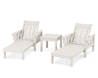 POLYWOOD Acadia 3-Piece Chaise Set in Sand