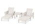 POLYWOOD Acadia 3-Piece Chaise Set in Sand