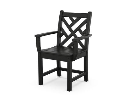 POLYWOOD Chippendale Dining Arm Chair in Black