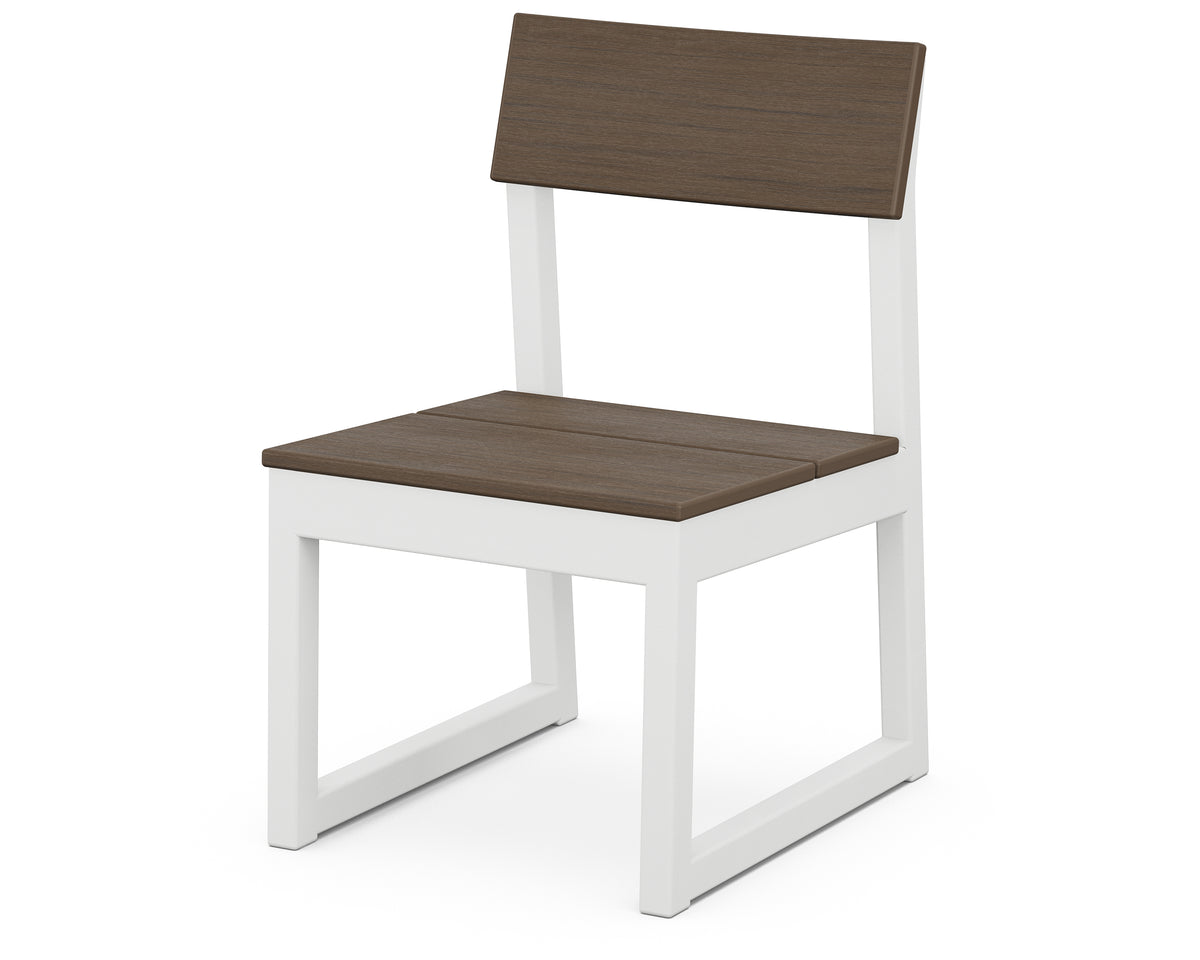 POLYWOOD EDGE Dining Side Chair in White / Kona