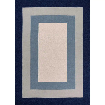 KAS Rugs Outdoor Rugs Slate/Navy Libby Langdon Hamptons Indoor/Outdoor Rug