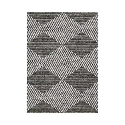 KAS Rugs Outdoor Rugs Terrace Grey/Ivory Diamonds Indoor/Outdoor Rug