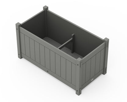 POLYWOOD Vineyard Large Rectangle Double Planter Box angle view