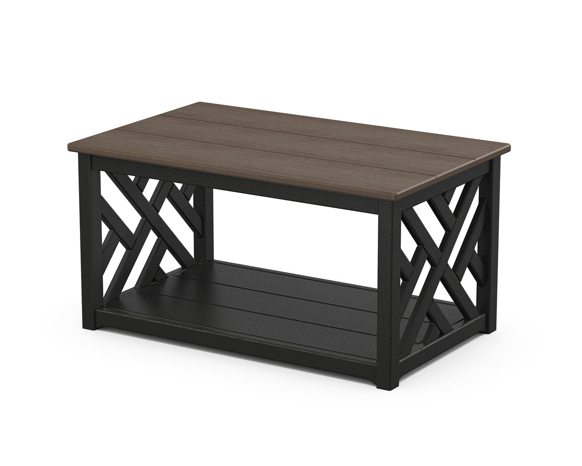 POLYWOOD Chippendale Coffee Table in Black / Kona