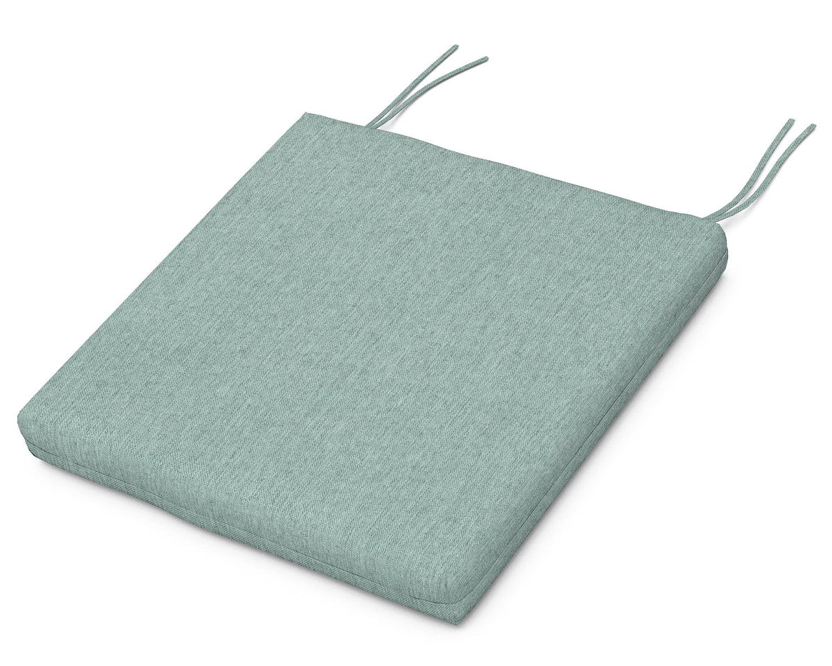 POLYWOOD Seat Cushion - 17"D x 18.25"W x 2.5"H in Glacier Spa