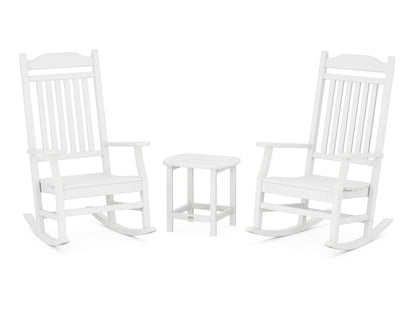 POLYWOOD Cottage Rocking Chair 3-Piece Set in White