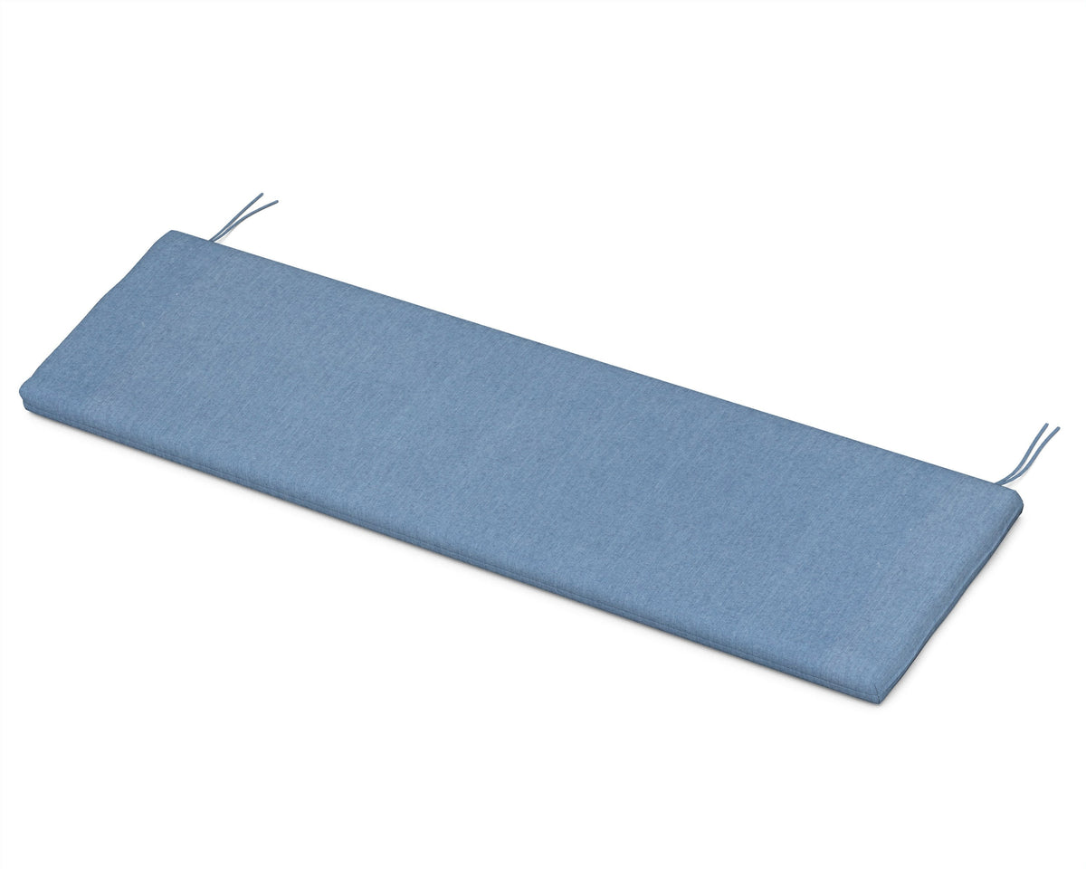 POLYWOOD Bench Seat Cushion - 17.5"D x 57.5"W x 2.5"H in Sky Blue