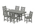 POLYWOOD Chippendale 7-Piece Dining Set in Slate Grey