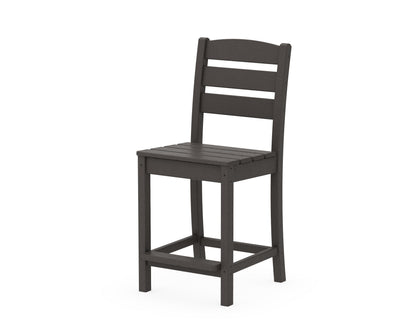 POLYWOOD Lakeside Counter Side Chair in Vintage Coffee