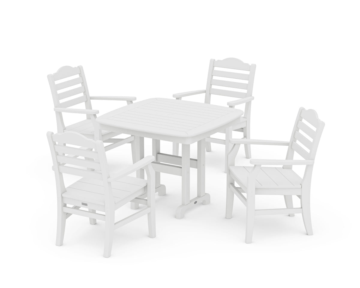 POLYWOOD Savannah 5-Piece Dining Set in White