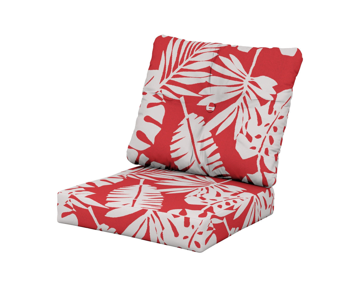 POLYWOOD Vineyard Seat/Back Cushion in Leaf Crimson