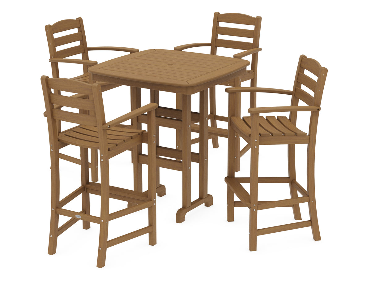 POLYWOOD La Casa Café 5-Piece Bar Set in Natural