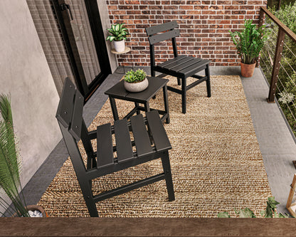 POLYWOOD Modern Studio Plaza Chair 3-Piece Seating Set in an outdoor setting
