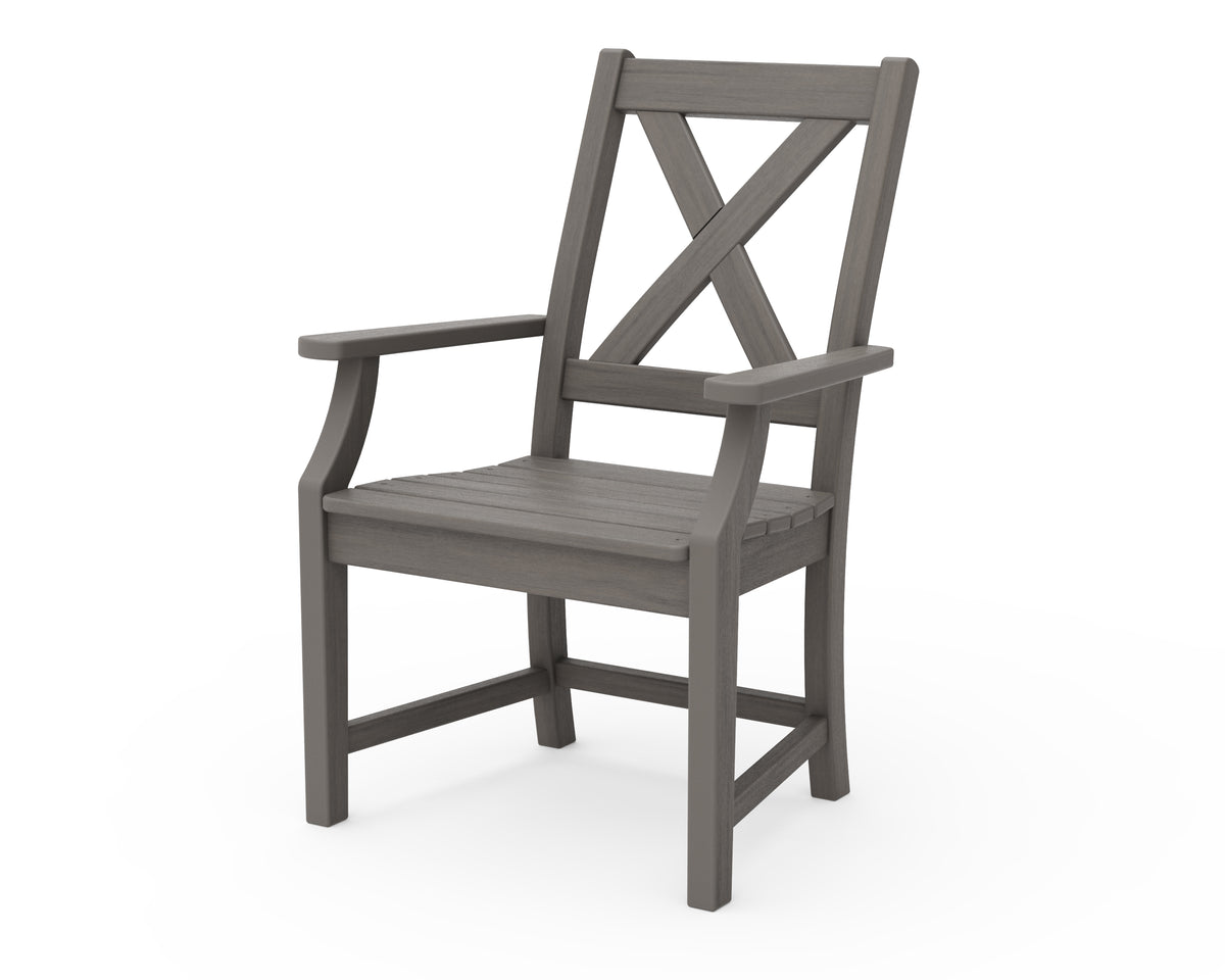 POLYWOOD Braxton Dining Arm Chair in Driftwood