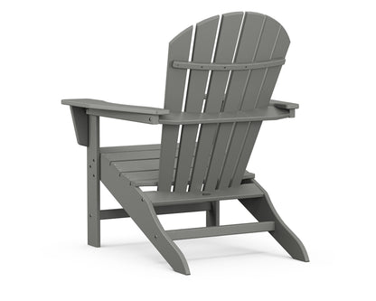 Angled view of the POLYWOOD South Beach Adirondack in Slate Grey
