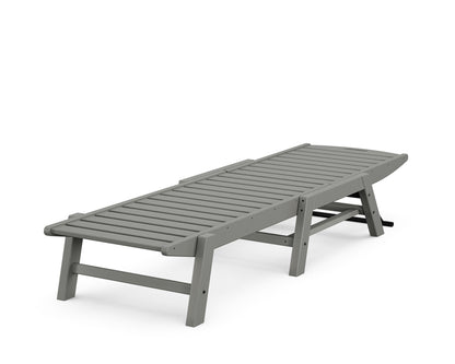 Alternate view of the POLYWOOD Nautical Chaise in Slate Grey