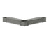 POLYWOOD 72" Country Living L-Shaped Planter Storage Bench Corner Set in Slate Grey