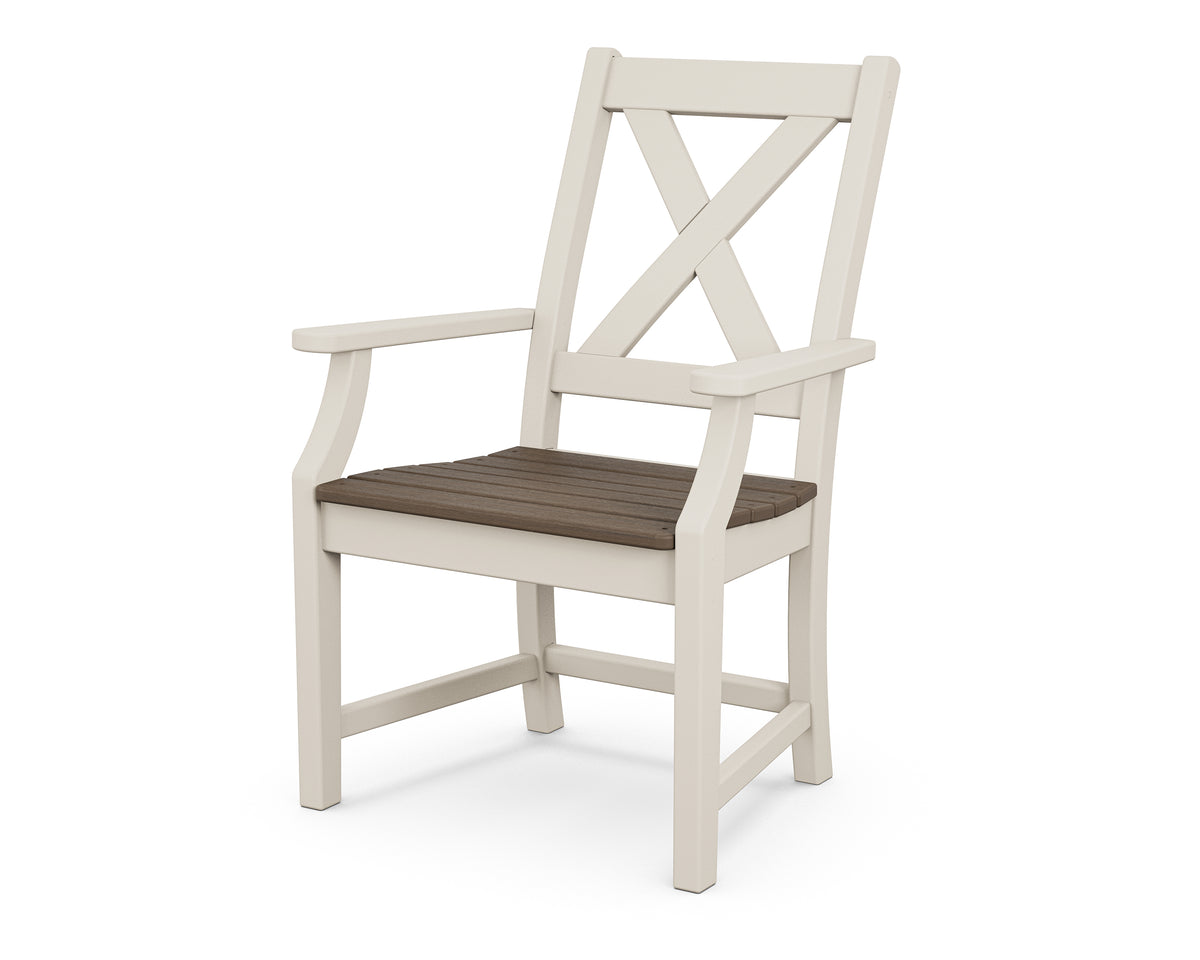 POLYWOOD Braxton Dining Arm Chair in Sand / Kona