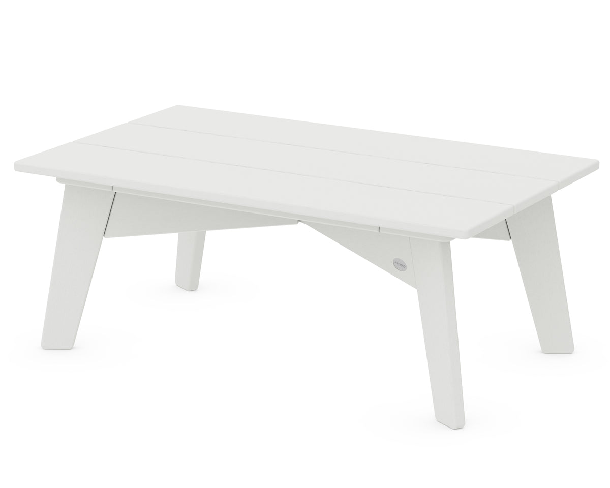 POLYWOOD Riviera Modern Coffee Table in Vintage White