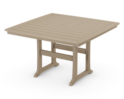 POLYWOOD Nautical Trestle 59" Counter Table in Vintage Sahara